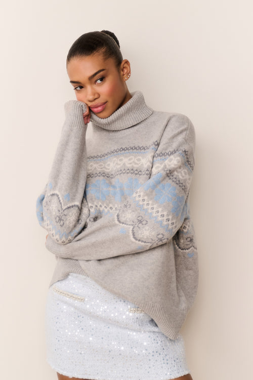 Mirin Wool Fairisle Turtleneck