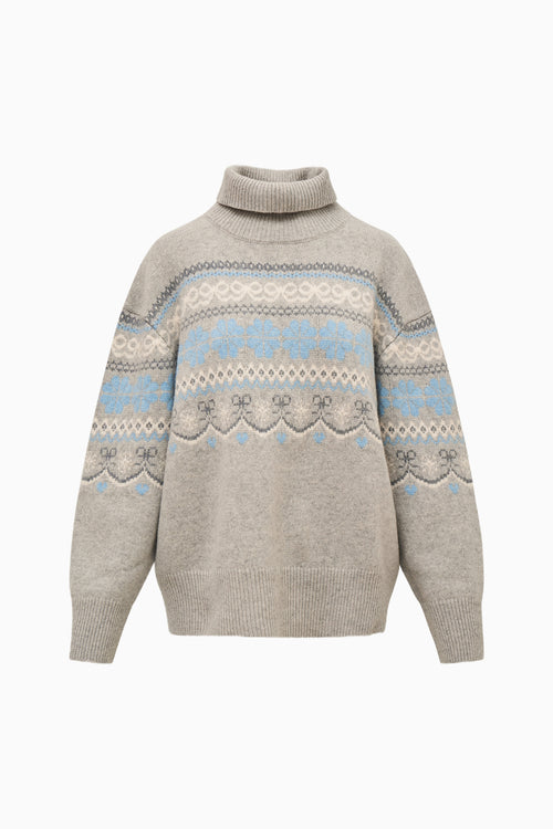 Mirin Wool Fairisle Turtleneck