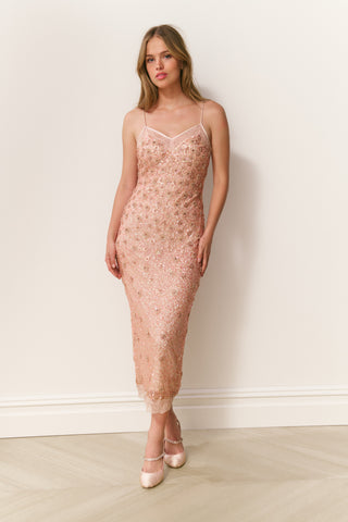 Mirrian Beaded Midi Dress
