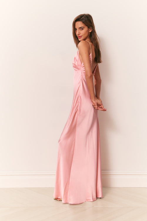 Mystara Satin Maxi Dress