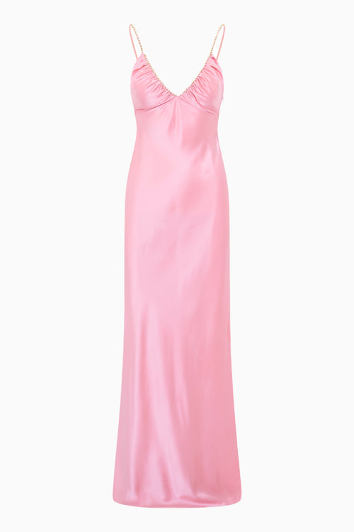 Mystara Satin Maxi Dress