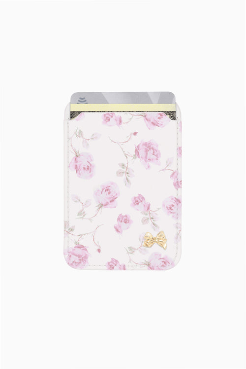 Case-Mate x LoveShackFancy Magnetic Wallet Works With MagSafe - Ribbon Rosa Flora