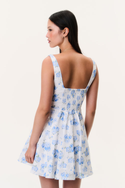 Nabi Linen Floral Mini Dress