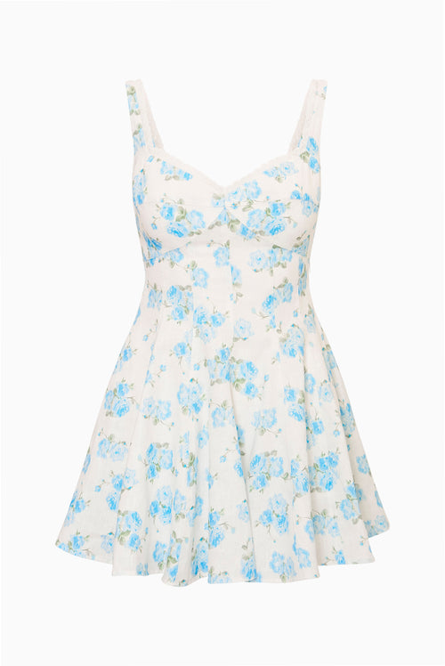 Nabi Linen Floral Mini Dress