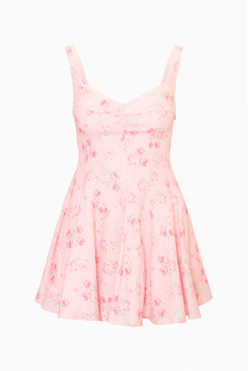 Nabi Linen Floral Mini Dress
