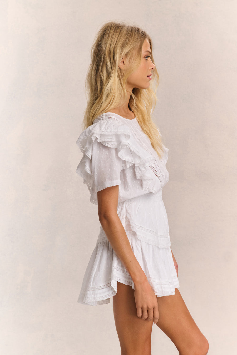 Natasha Heritage Mini Dress - PEONY PINK