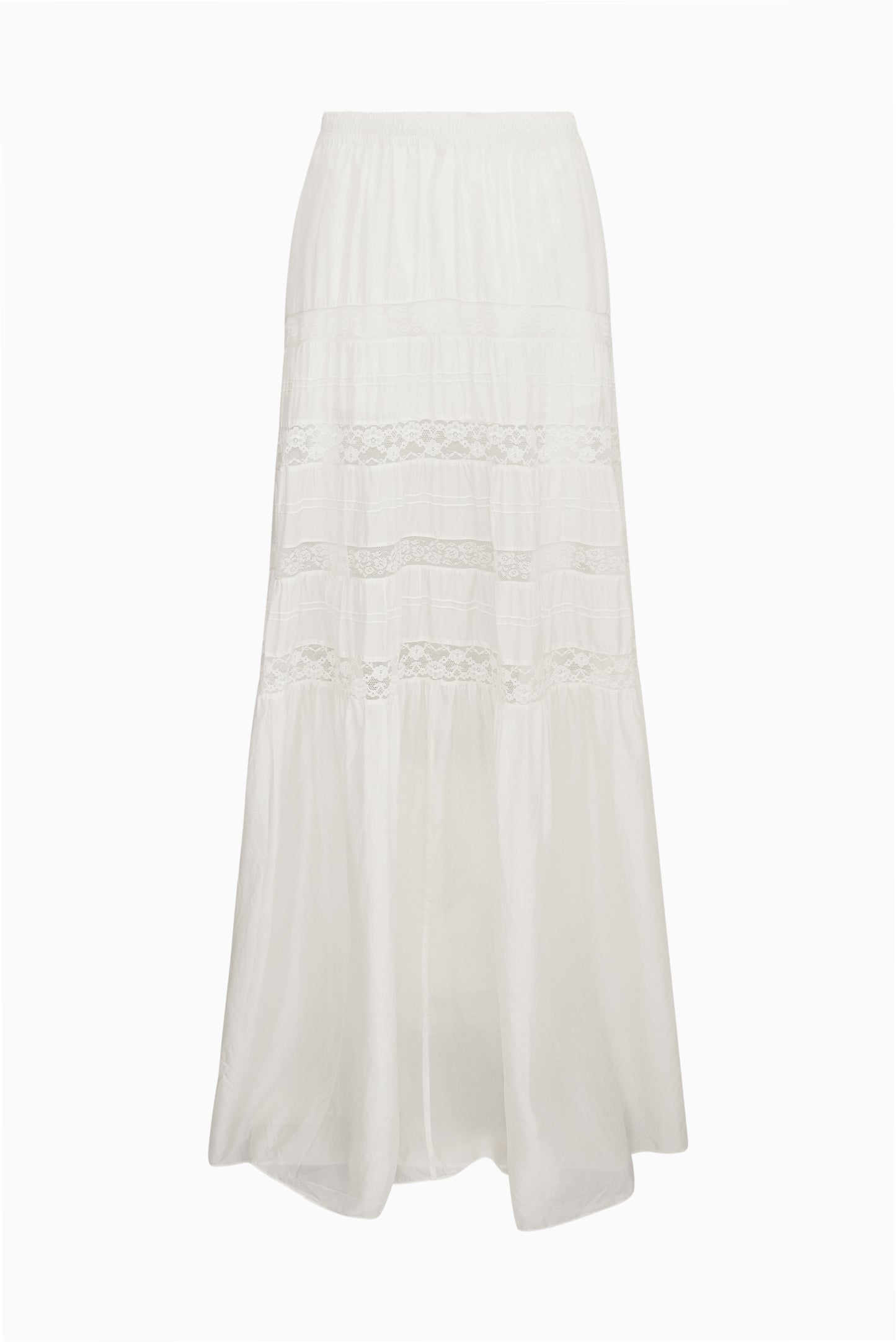 Lace Pleated Sheer Maxi Skirt | LoveShackFancy