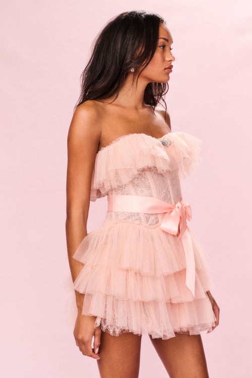 Nuella Tiered Tulle Mini Dress