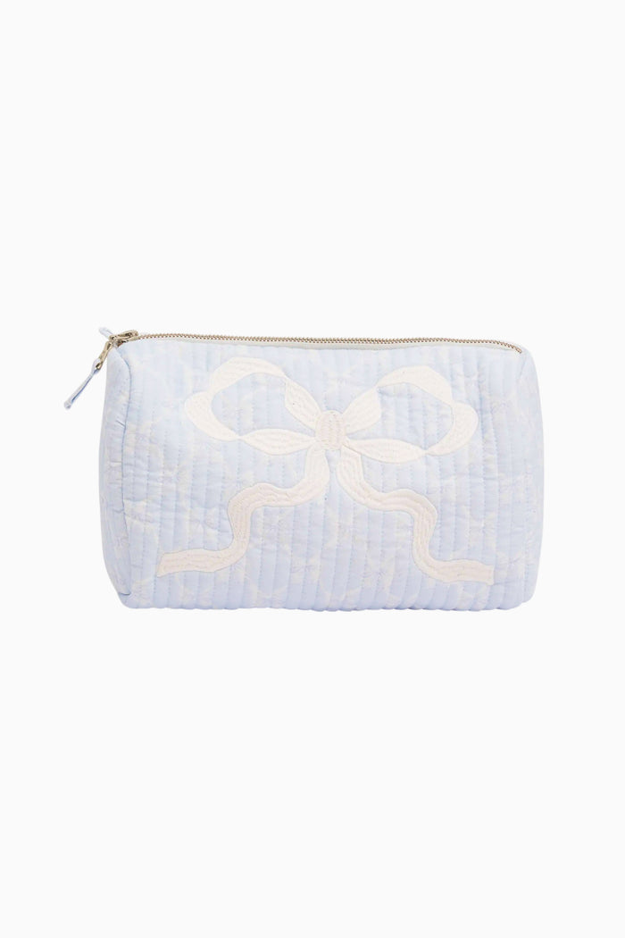 Octavia Quilted Bow Print Pouch