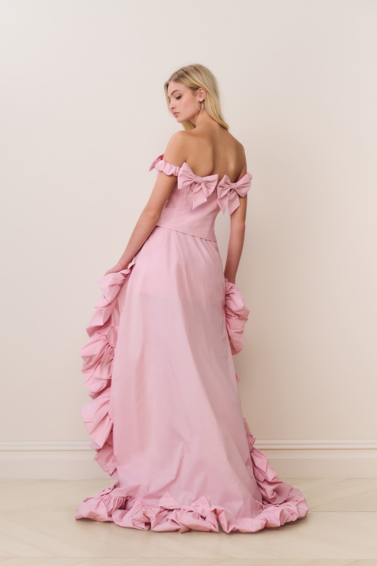 Winston Silk Taffeta Bow Top