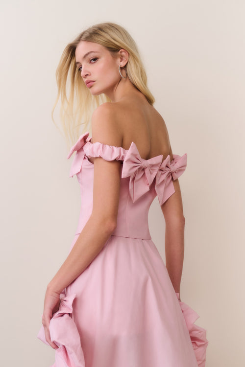 Winston Silk Taffeta Bow Top