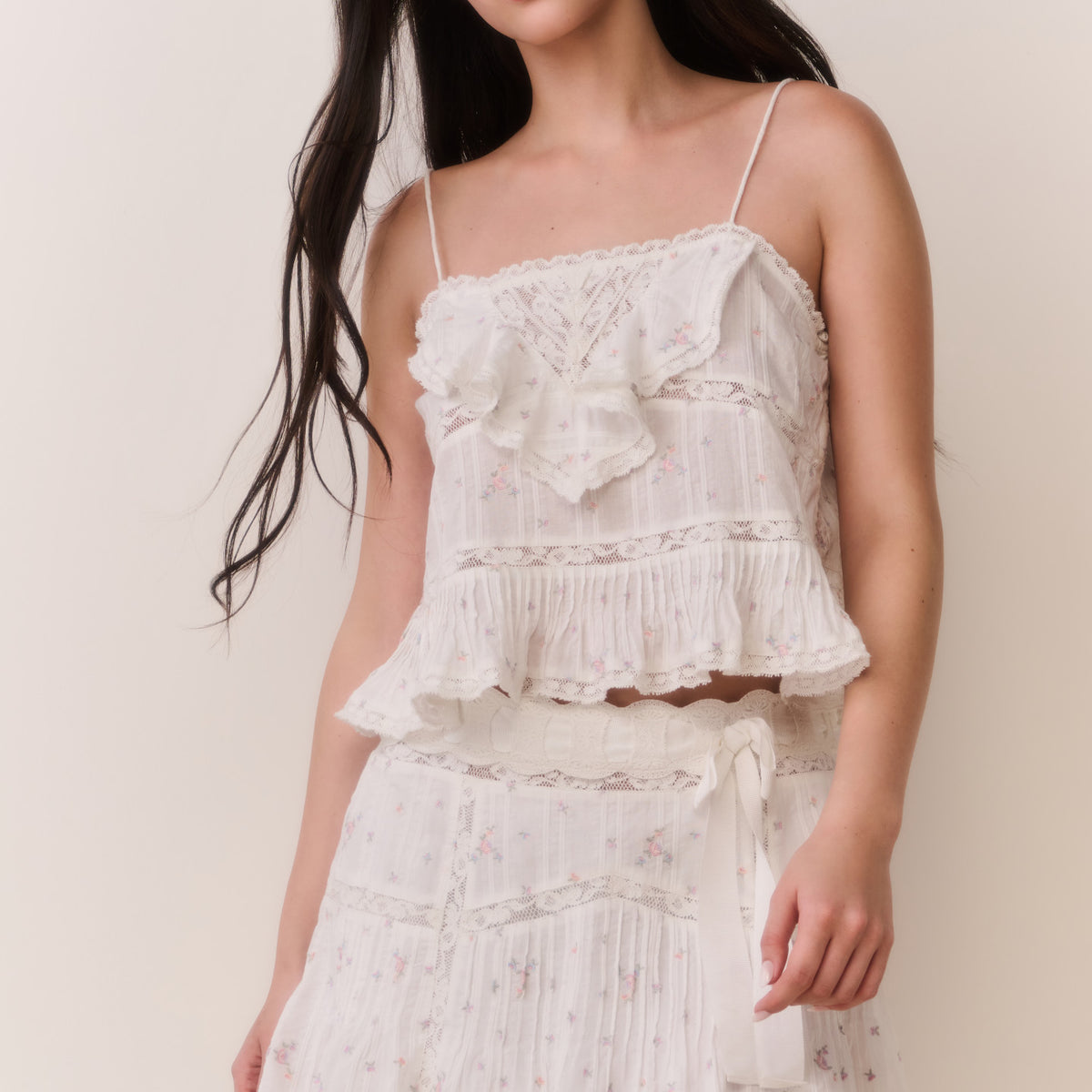 Ondeline Floral Embroidered Cotton Top