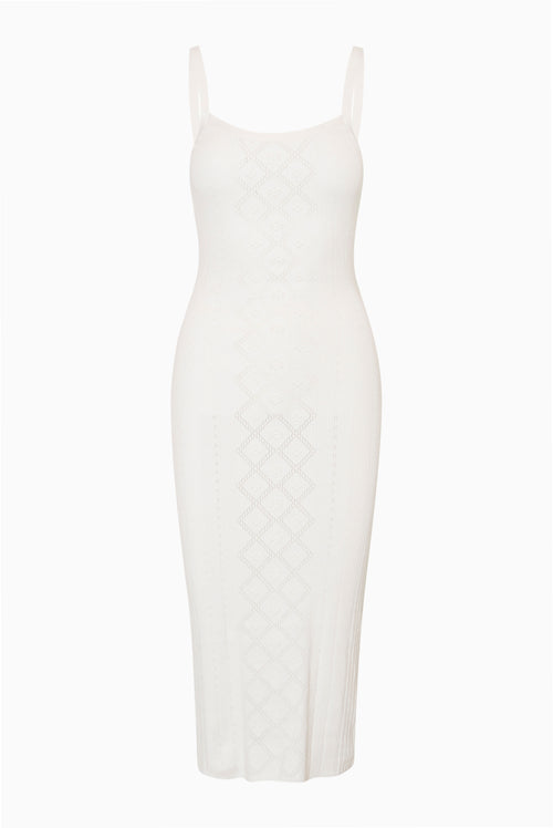 Opalina Cotton Pointelle Midi Dress