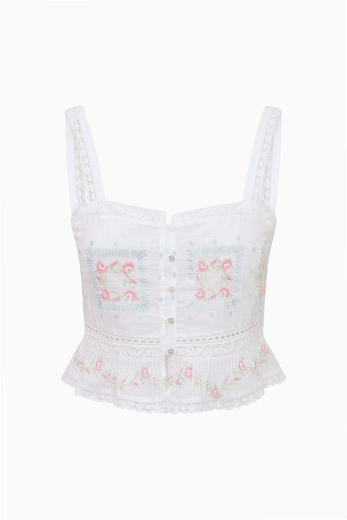 Devron Embroidered Cotton Top