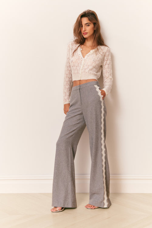 Oriaith Lace-Trimmed Trousers