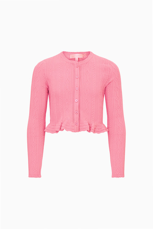 Tween Stretch Pointelle Orly Cardigan