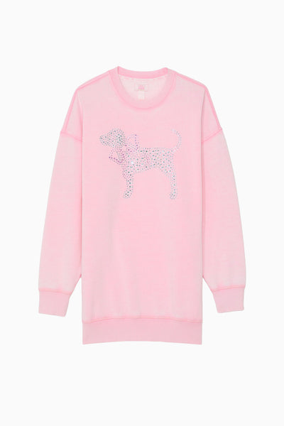 Pink x Loveshackfancy Oversized Crew Neck Dress Pink Lollipop Wash / S