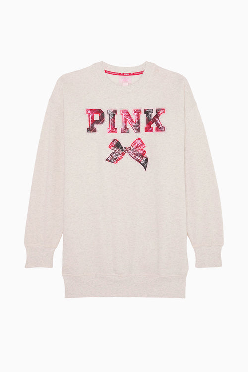 PINK x LoveShackFancy Oversized Crew Neck Dress