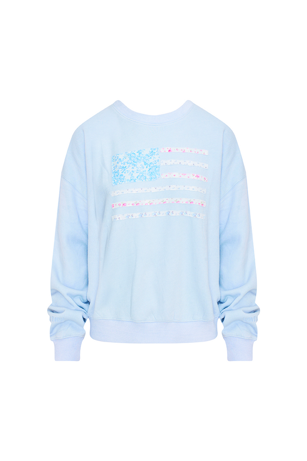Palo Americana Fleece Pullover Wistful Pink | Love Shack Fancy
