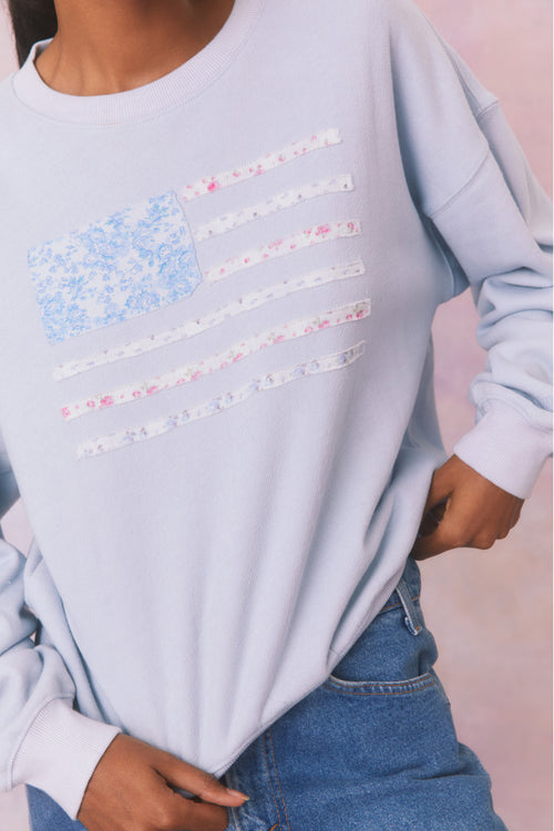 PALO PULLOVER - blue floral