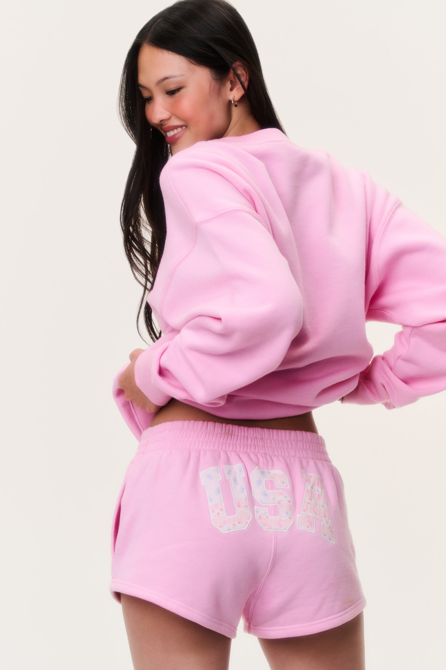 Oversized Graphic Logo Long Sleeve Crew Neck Sweatshirt