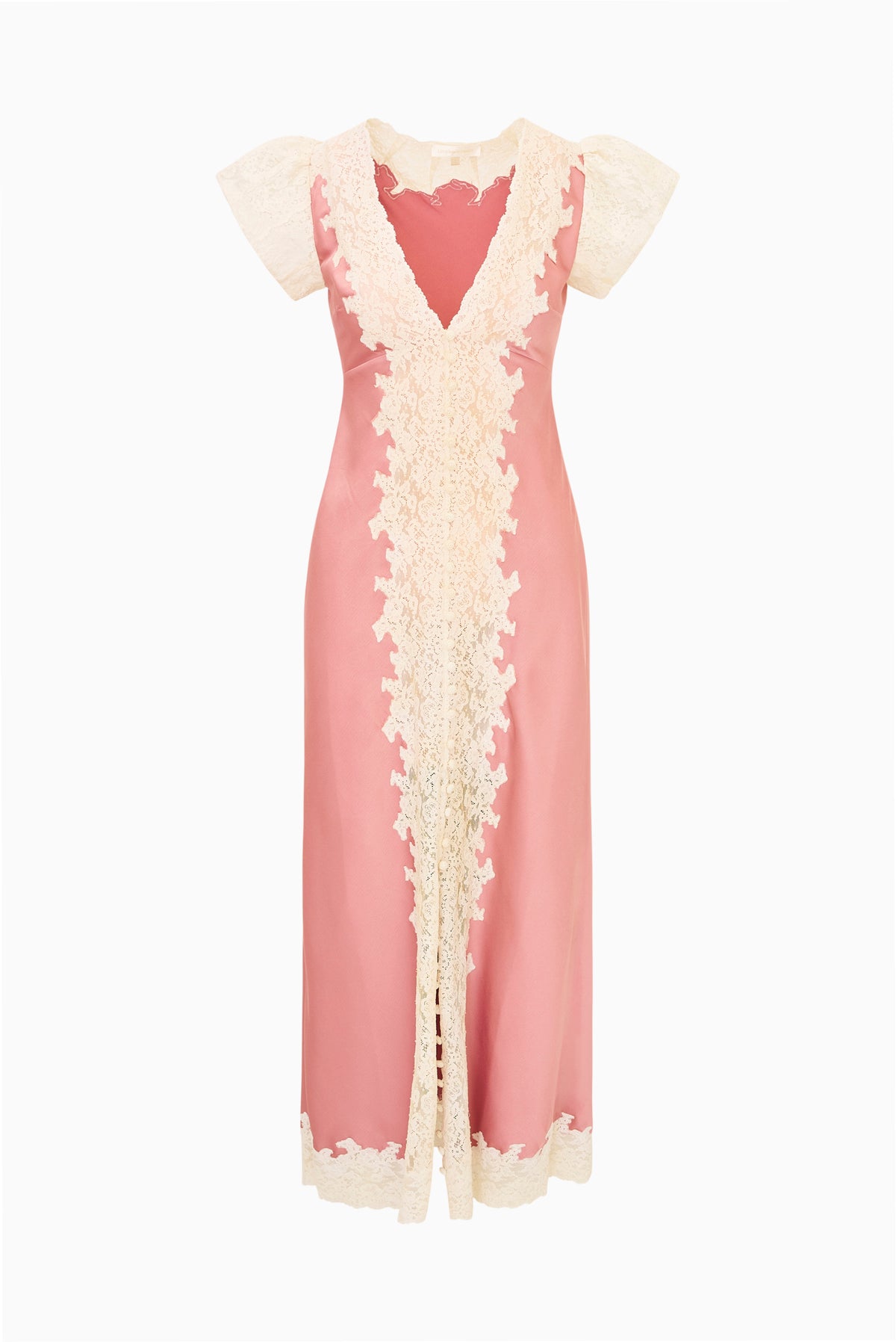 Para Satin and Lace Midi Dress