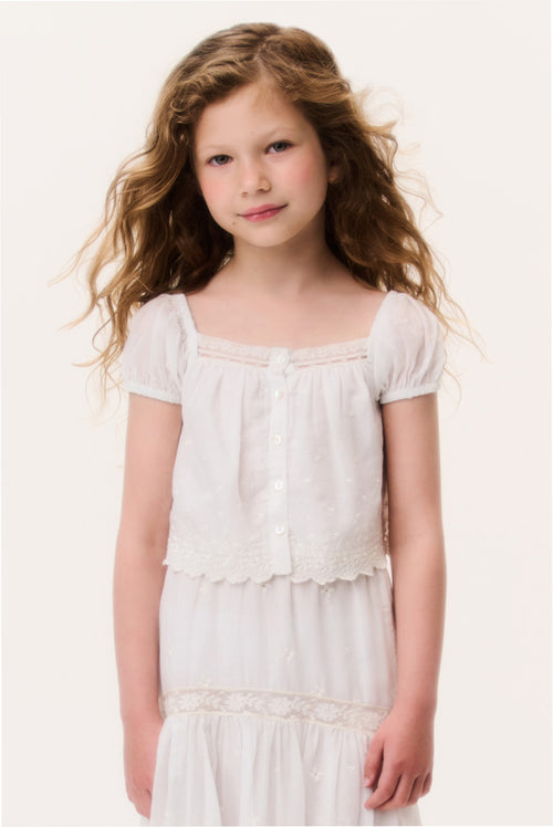 Little Girls Cotton Lace Leonna Top