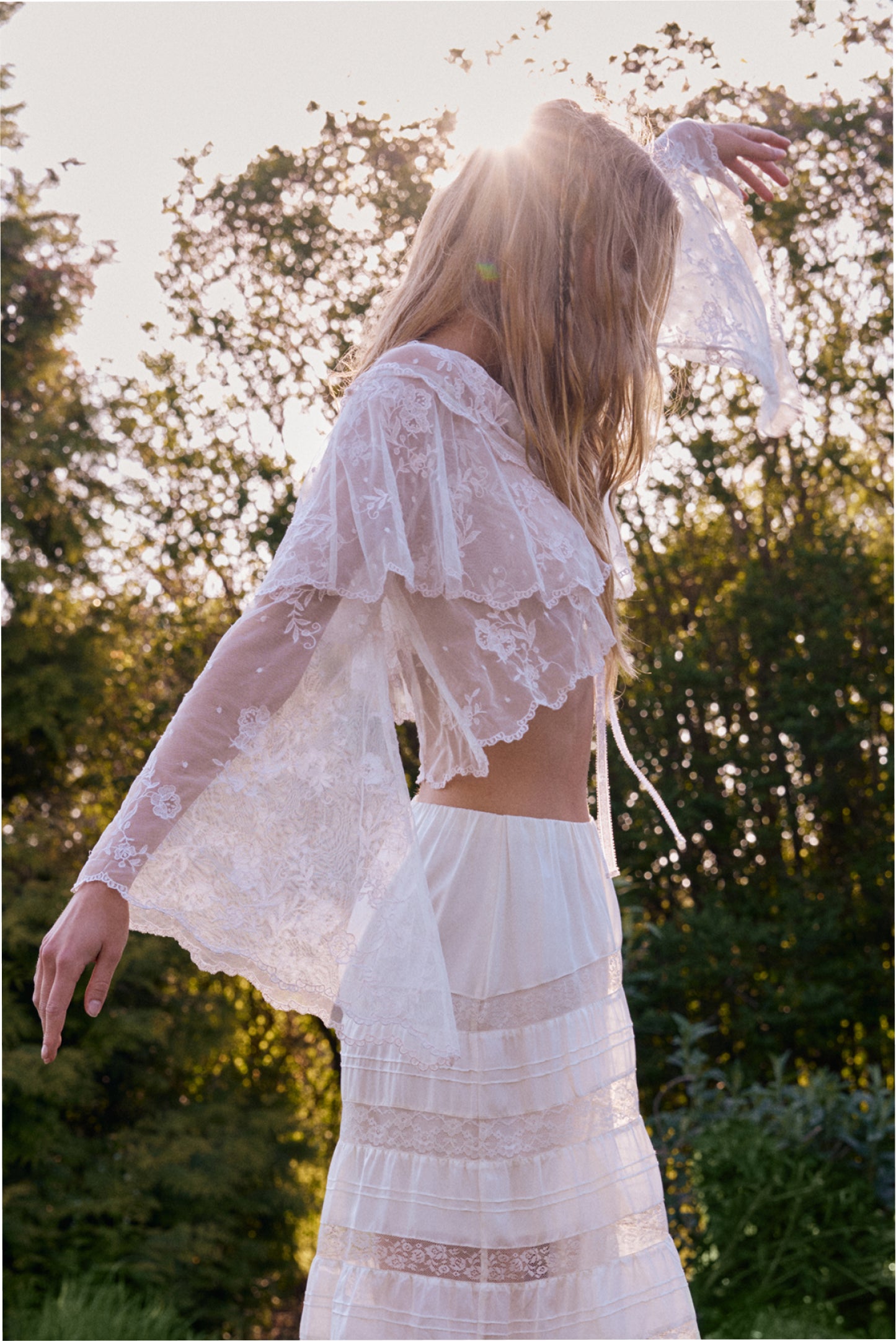 Tourelle Sheer Lace Blouse