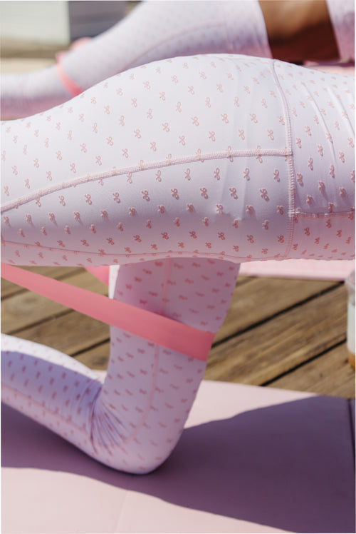 Highland Velvet Flock Bow Leggings