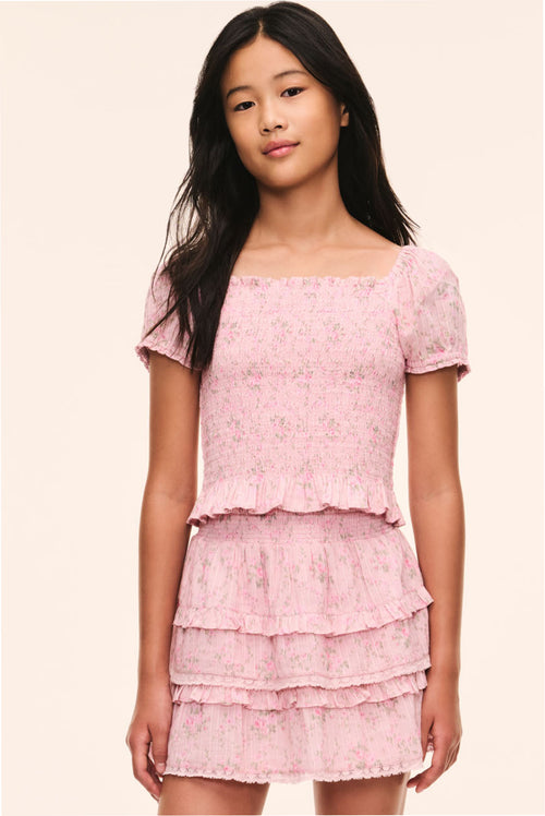 Tween Winding Floral Fabielle Top
