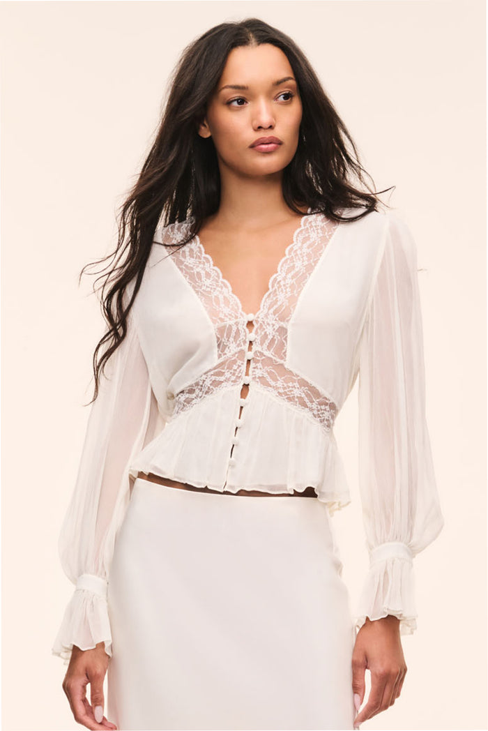Thessira Silk Lace Blouse