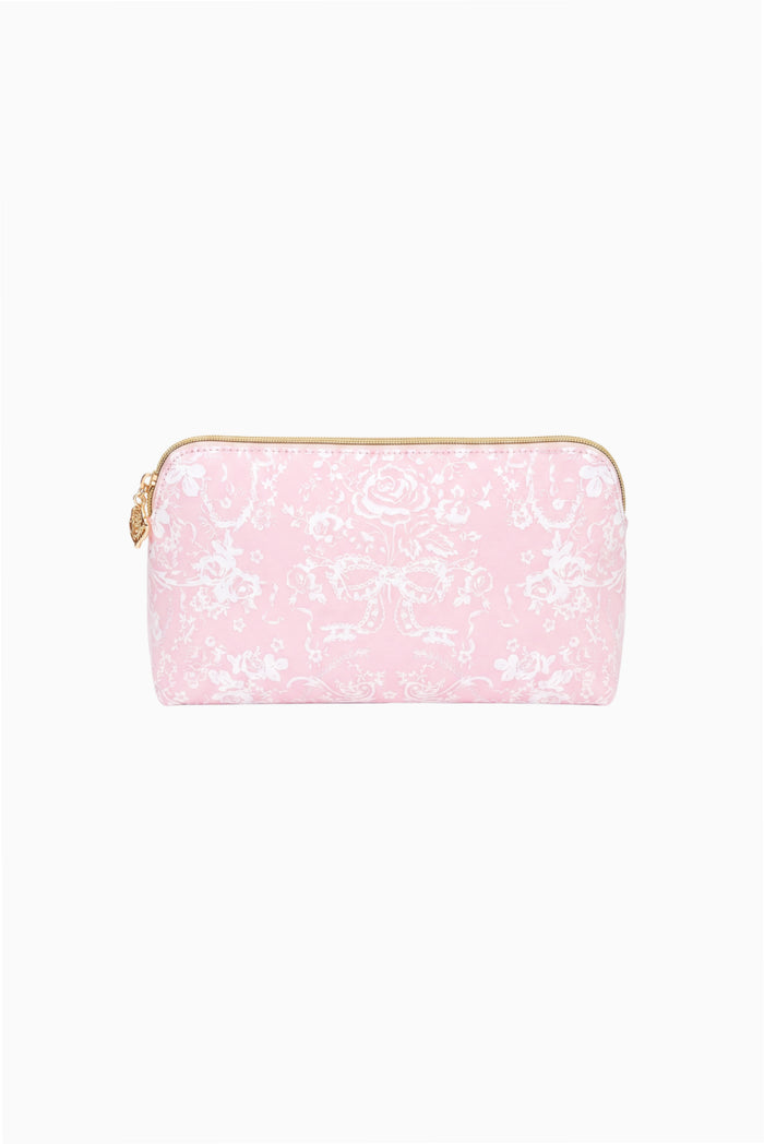 Toile Print Small Travel Pouch