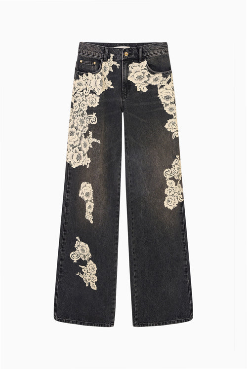 Bambie Lace Appliqué Jeans