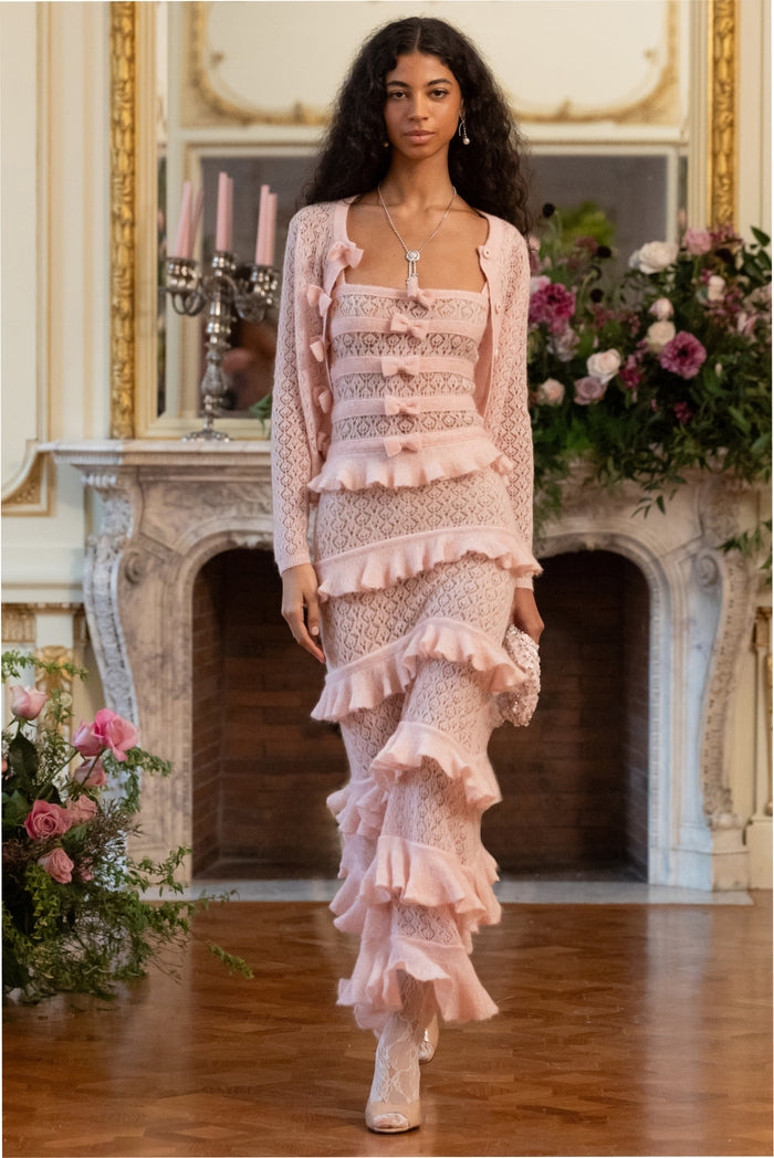 Hannelore Knit Ruffle Tier Dress
