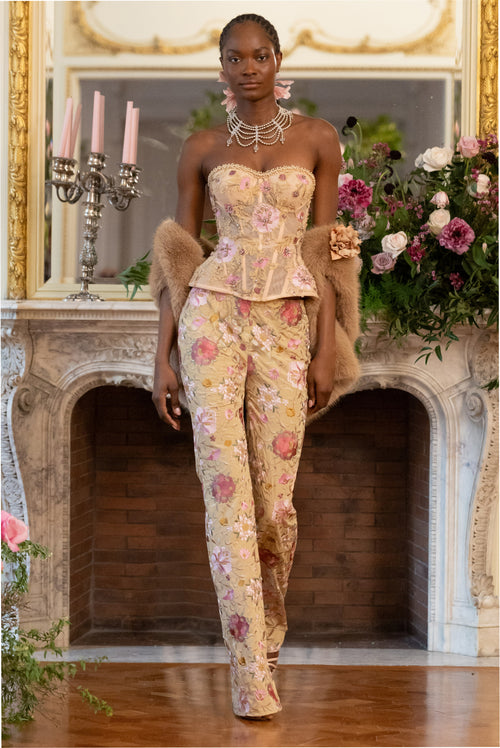 Janae Embroidered Wide Leg Pant