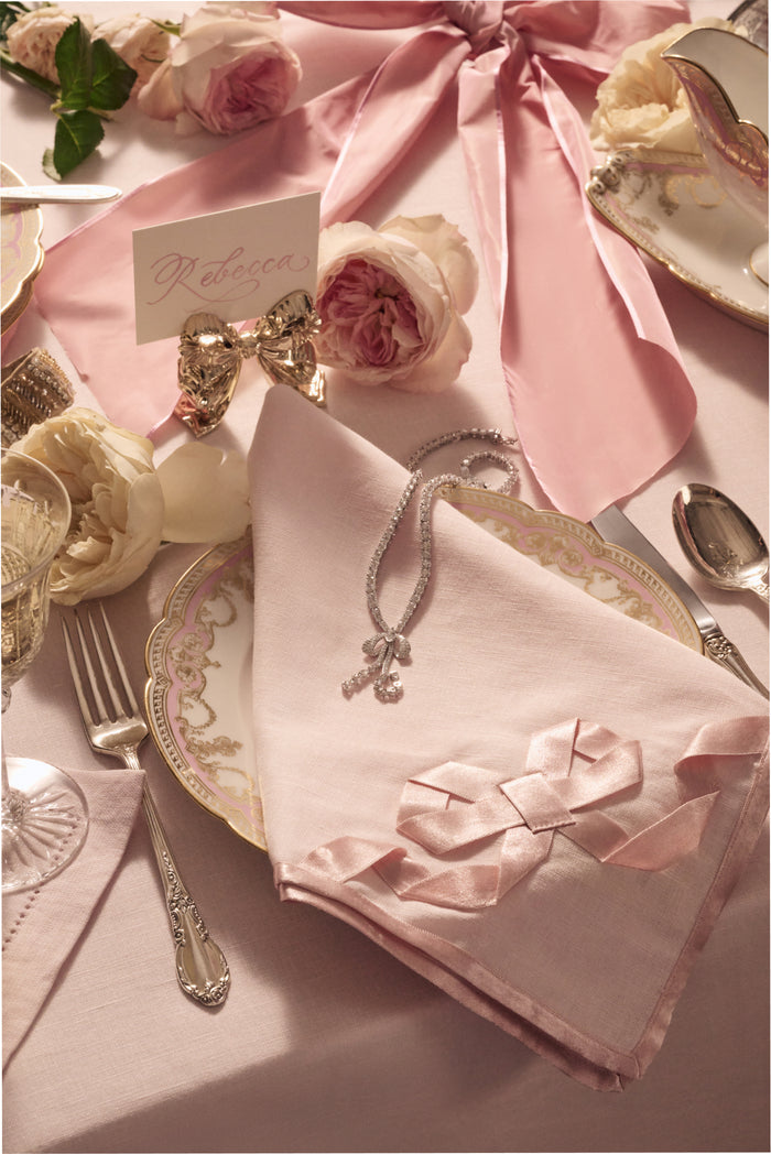 Ribbon Bow Napkin Set of 4