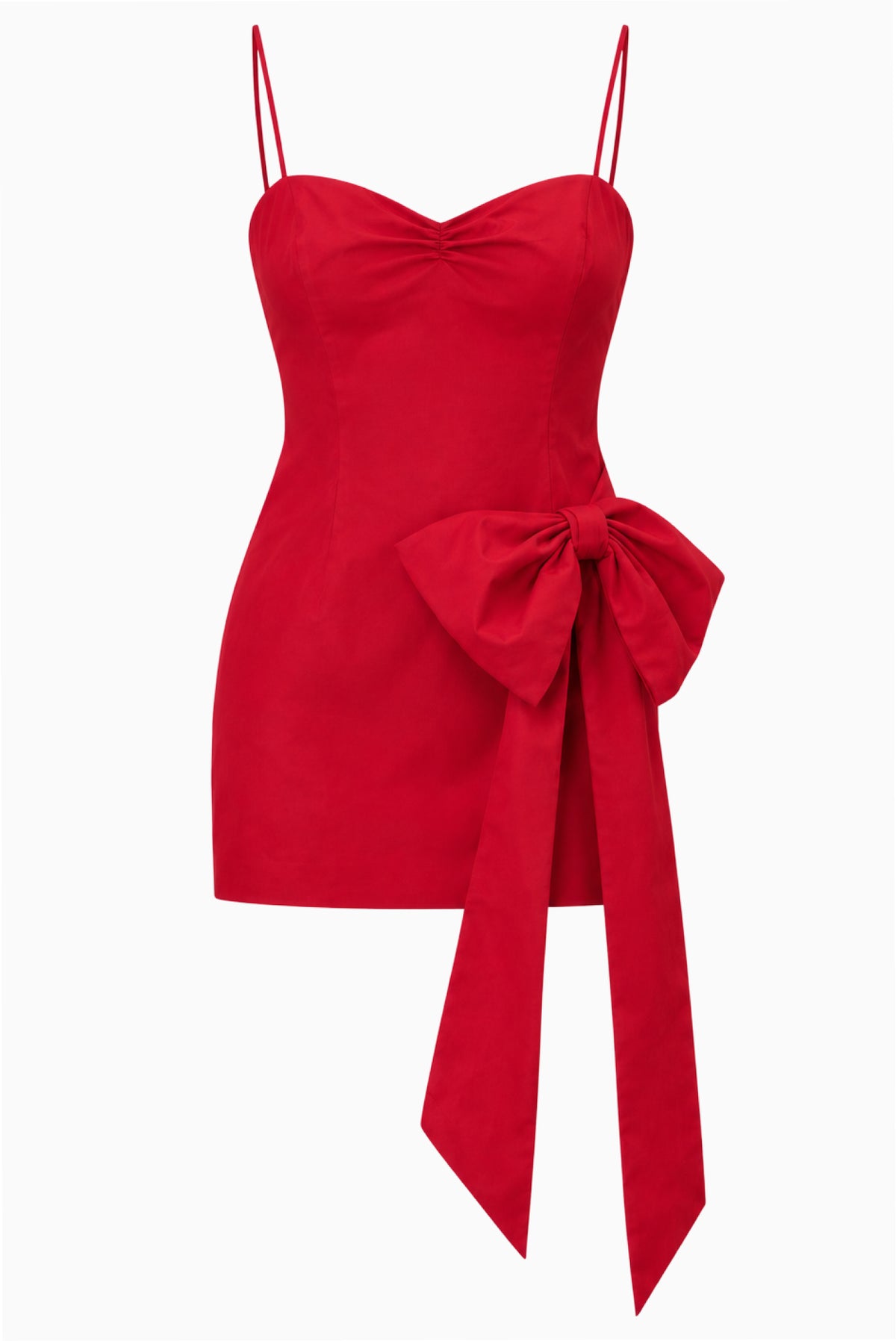Delmara Taffeta Bow Mini Dress
