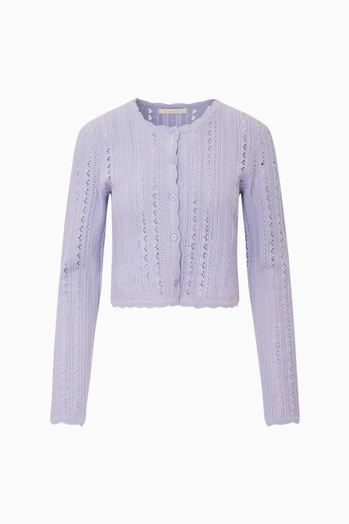 Peridot Stretch Pointelle Cardigan