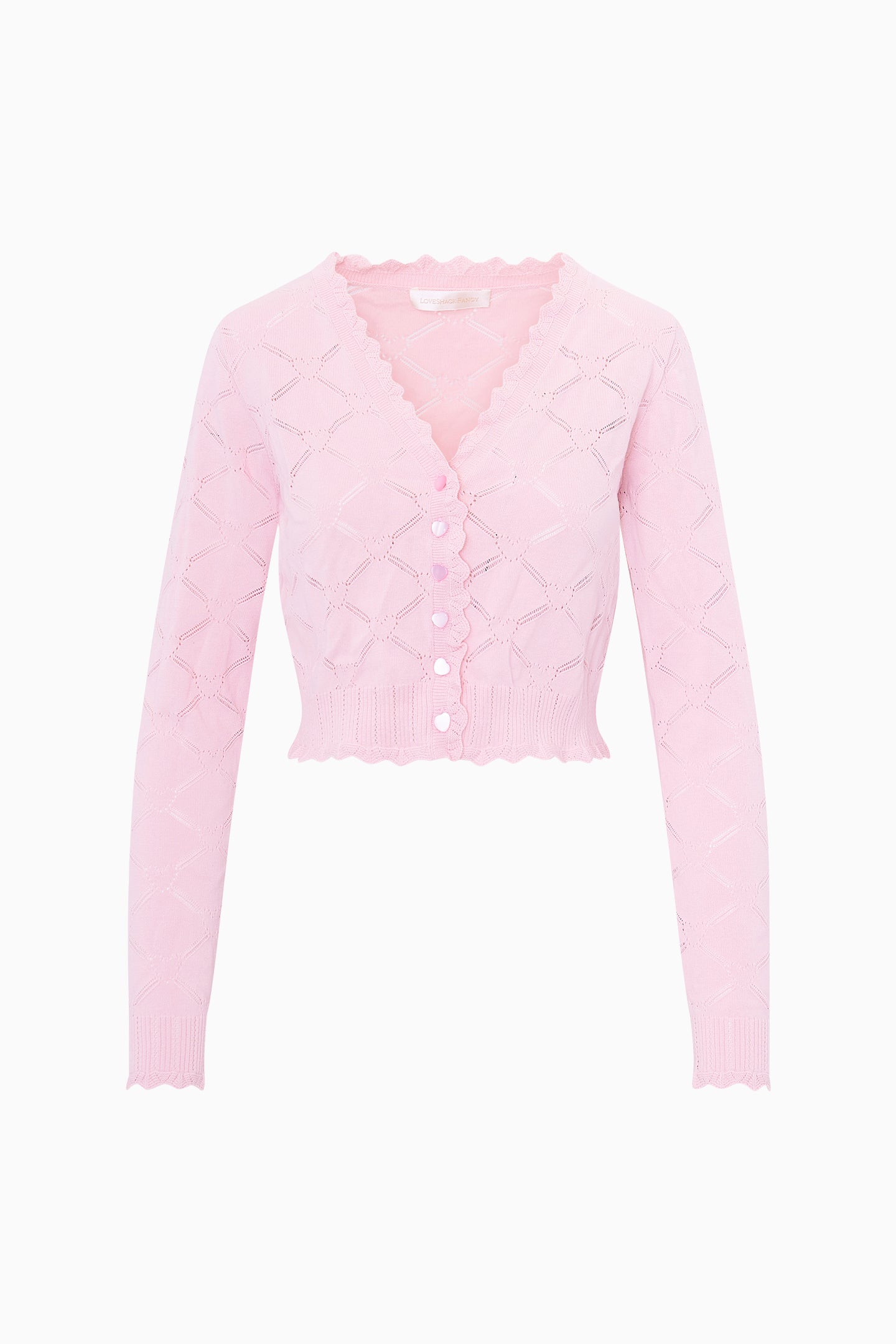 Petra Knit Heart Argyle Cardigan