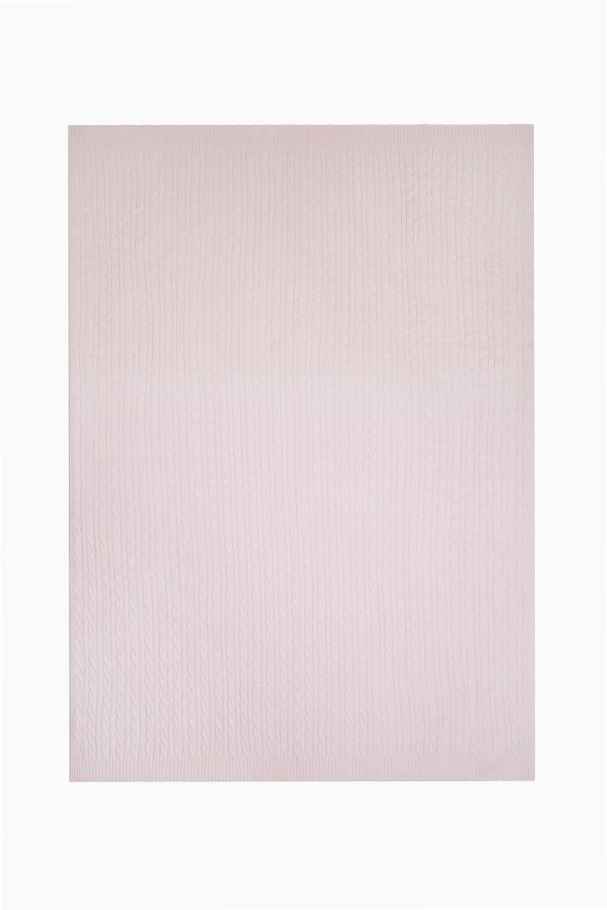Powdered Peony Cable Knit Blanket