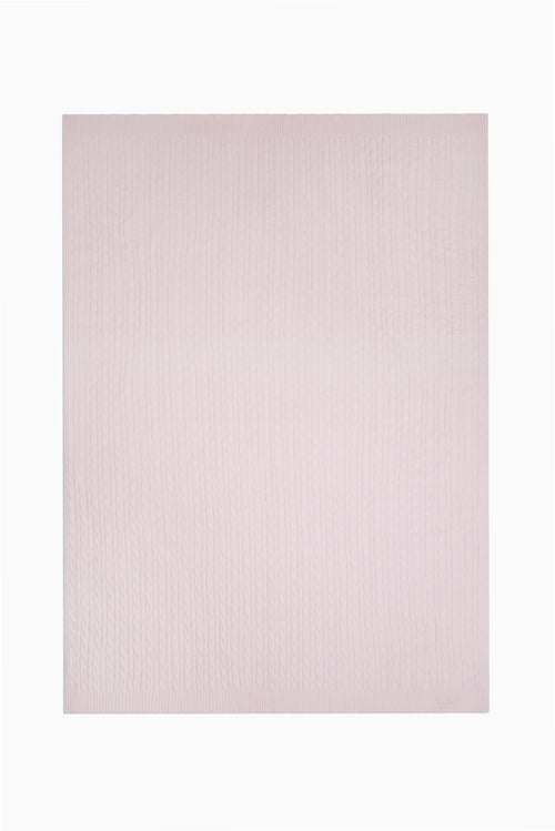 Powdered Peony Cable Knit Blanket