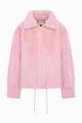 Pink jacket on a white background