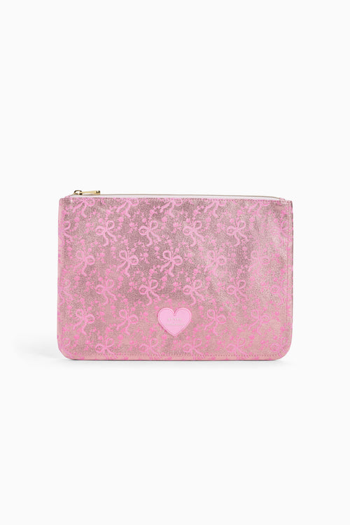 STATE x LoveShackFancy Metallic Bow Pouch