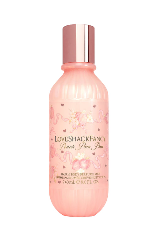 Peach Pom Pom Hair & Body Perfume Mist with Candied Peach and Crystallized Sugar