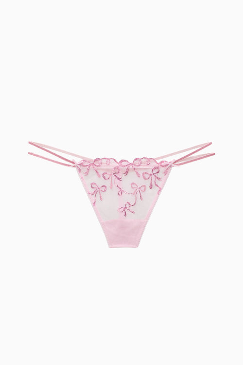 PINK x LoveShackFancy Put A Bow On It V String Thong