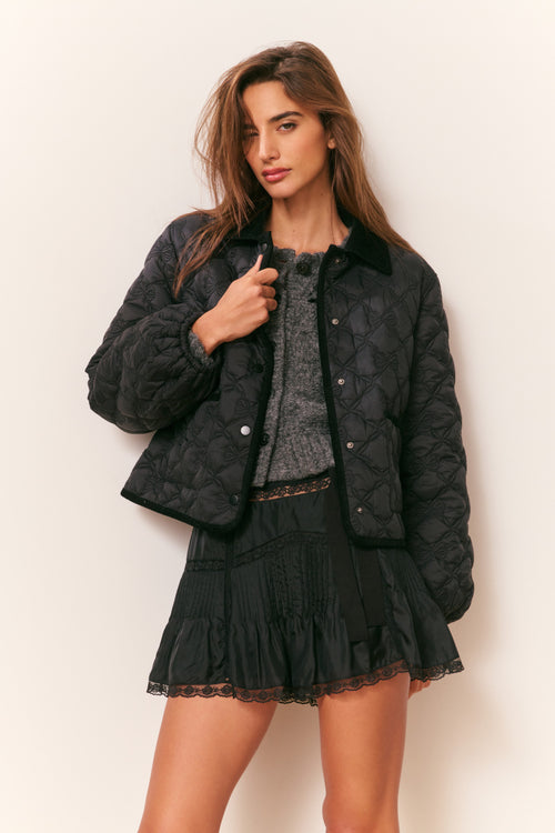 Quinlette Quilted Bow Jacket