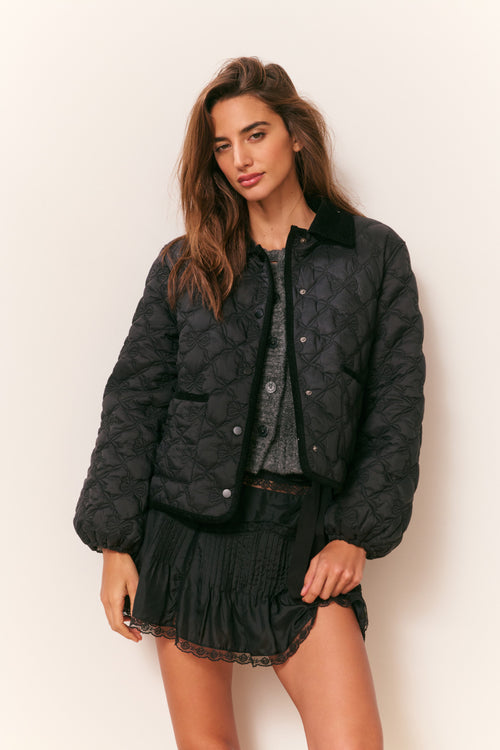 Quinlette Quilted Bow Jacket