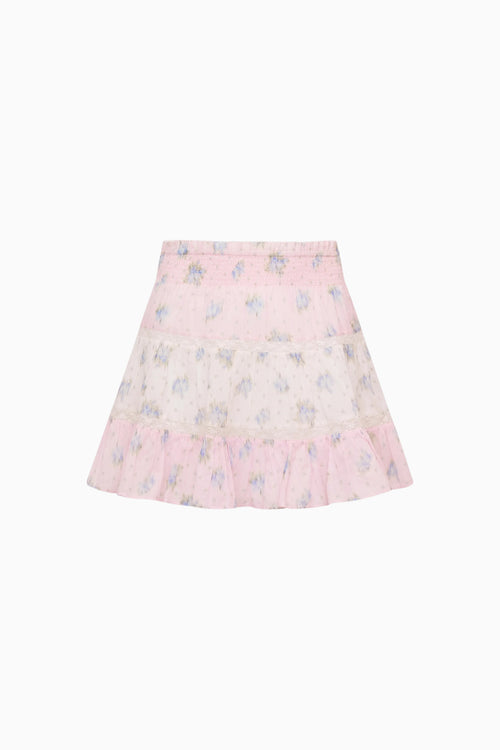 Little Girls Raf Mixed Print Skirt