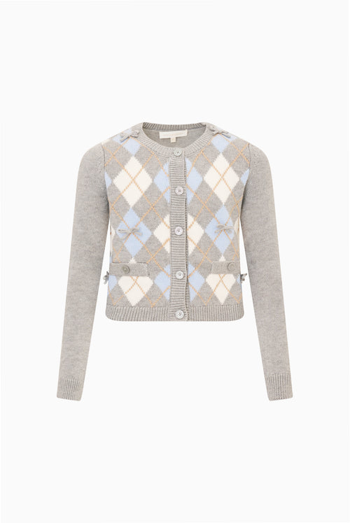 Tween Argyle Renilly Cardigan