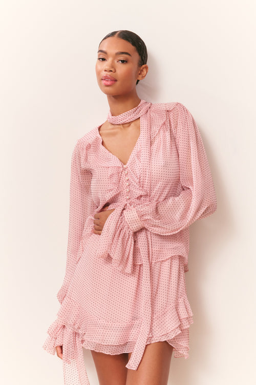 Renza Polka Dot Mini Skirt